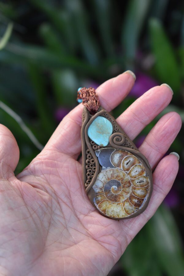 Ammonite brown Pendant - Image 2