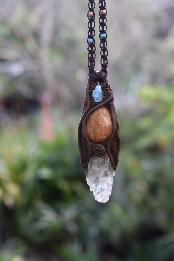 Hiddenite and Golden Healer Pendant - Image 2