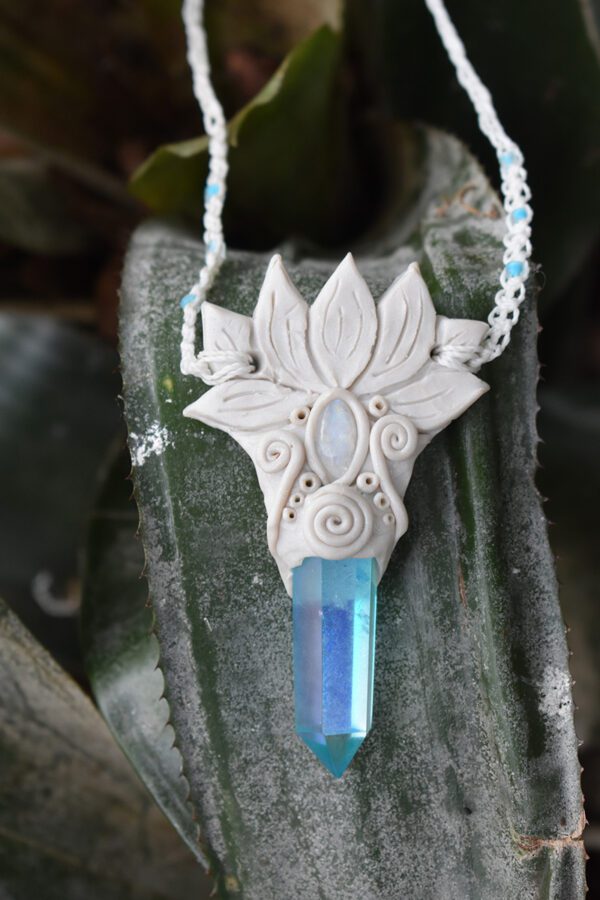 Aqua Aura Lotus Pendant