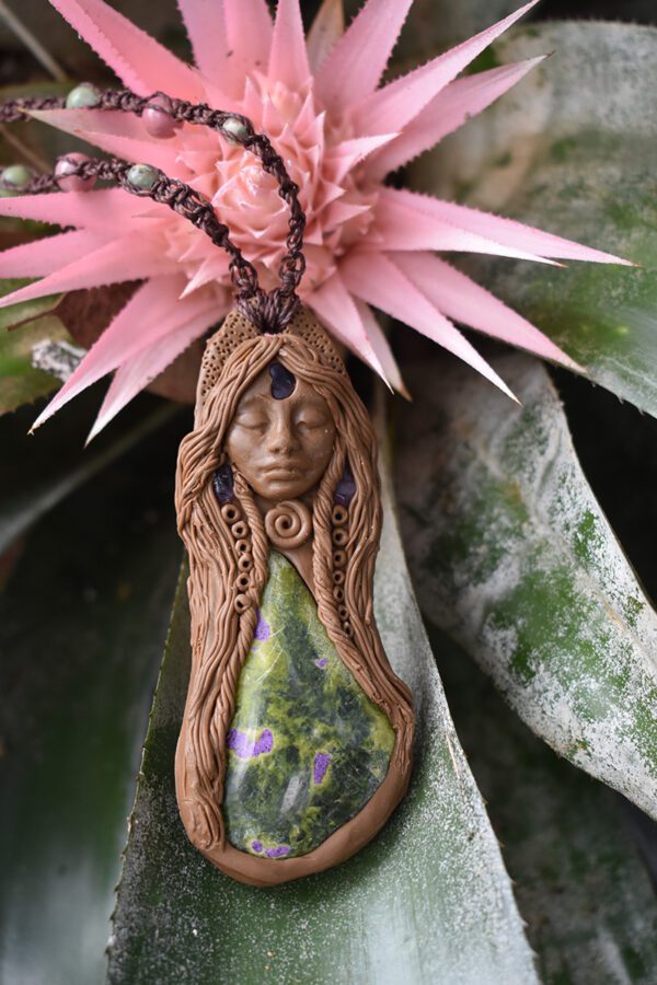 Serpentine and Stichtite Healing Goddess