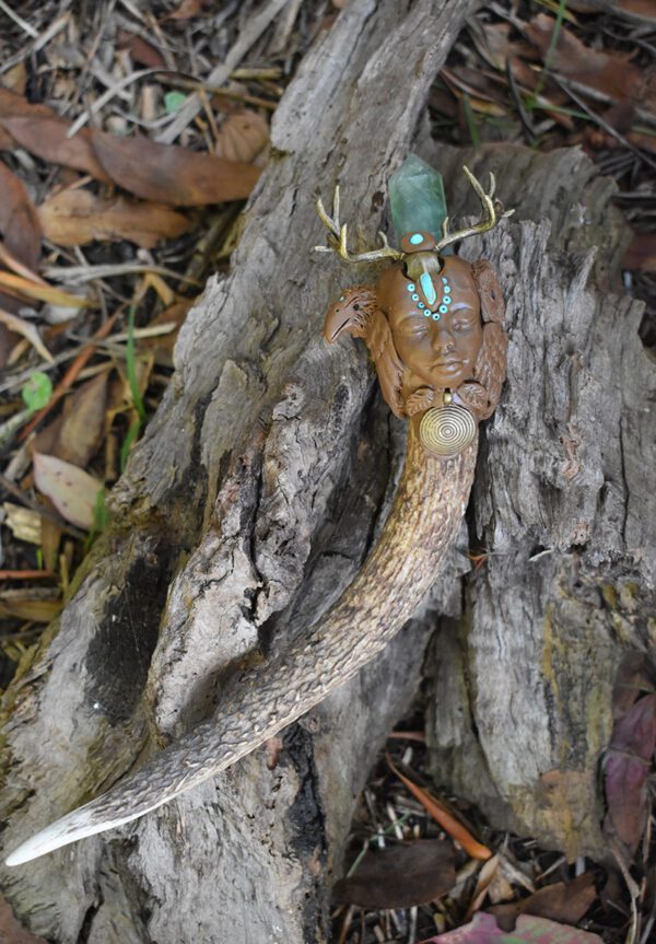 Deer Goddess Wand with Fluorite - Image 2