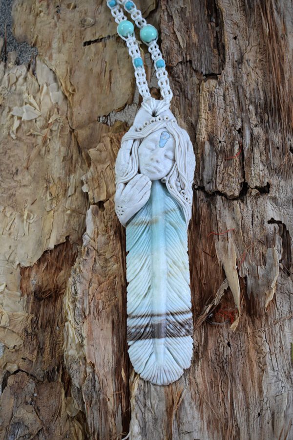 Amazonite Feather Goddess